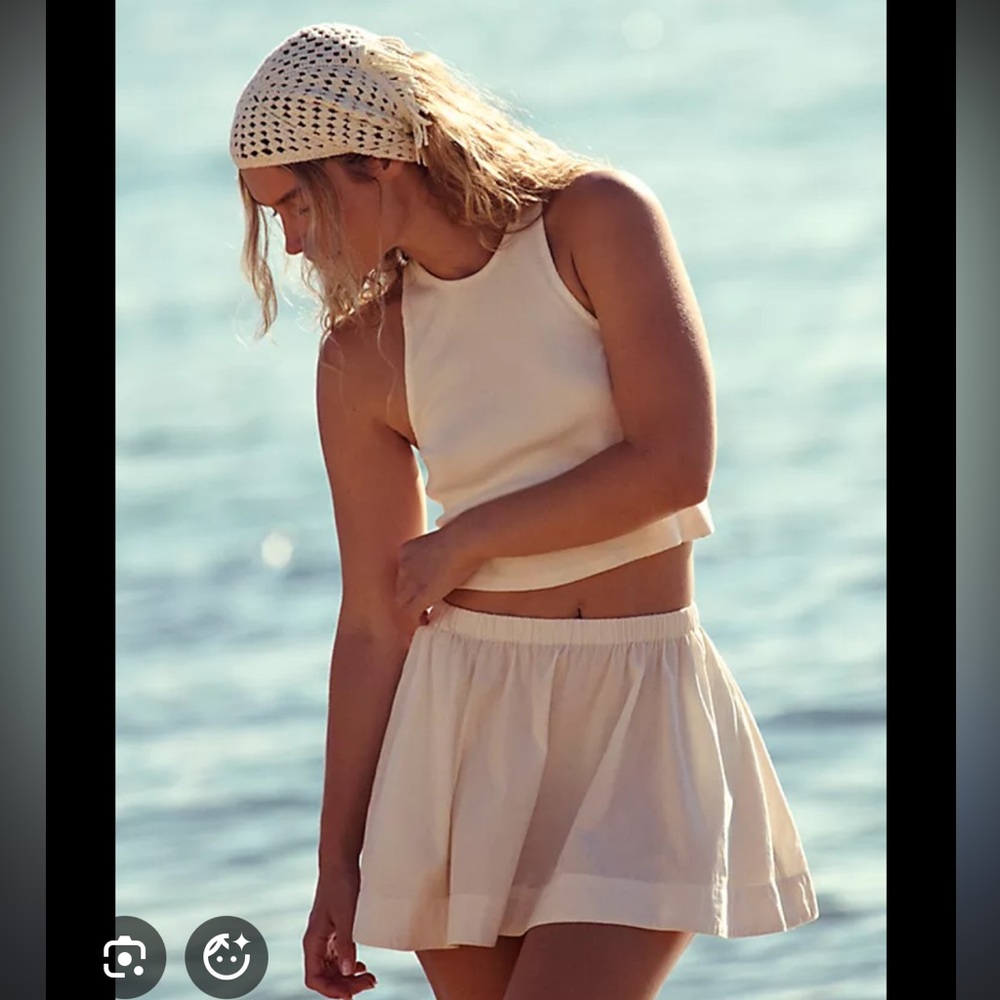 Free people Melani Sleeveless Crop Top and Skirt Set